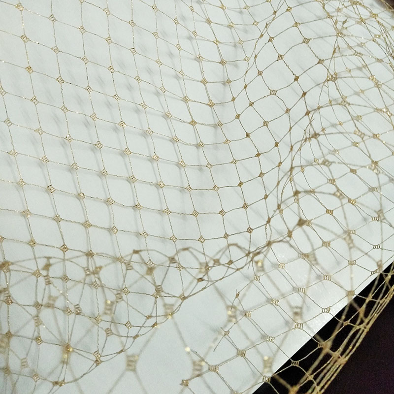 Diamond Lattice Black Net Fabr - Crystal Mesh Fabric ulasan dan harga